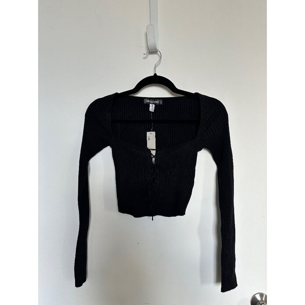 NWT Lace Up Sweater